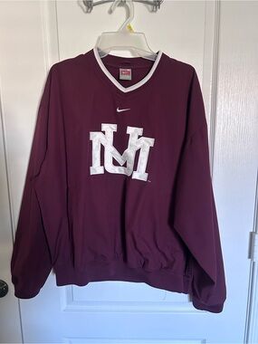 University of Montana Nike Men's Maroon Pullover with White Logo